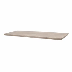 Table extensible chêne grisé bords biseautés pied grège fin 200 cm PALERME