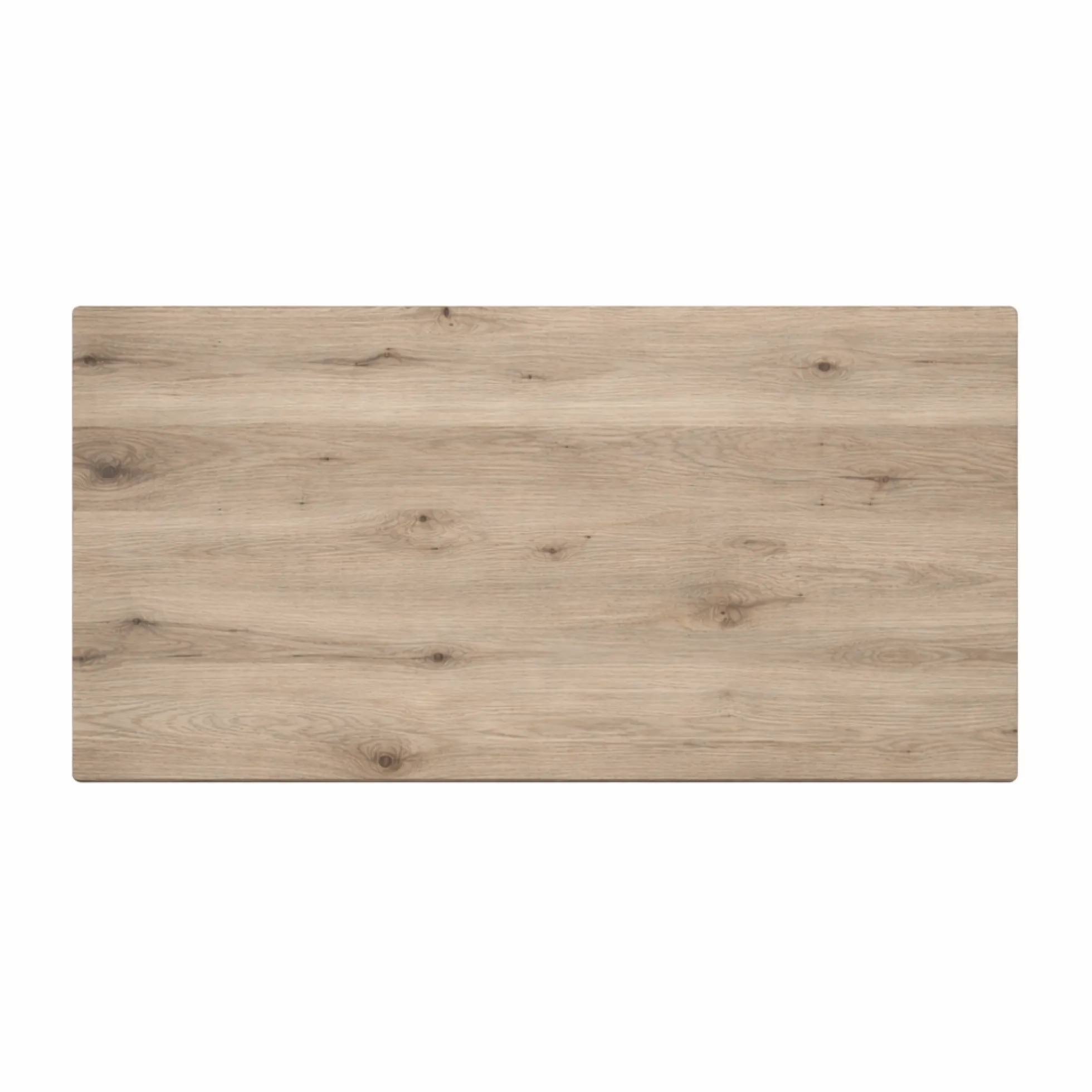 Table extensible chêne grisé bords biseautés pieds en U 220 cm PALERME