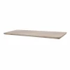 Table extensible chêne grisé bords biseautés pied noir 200 cm PALERME