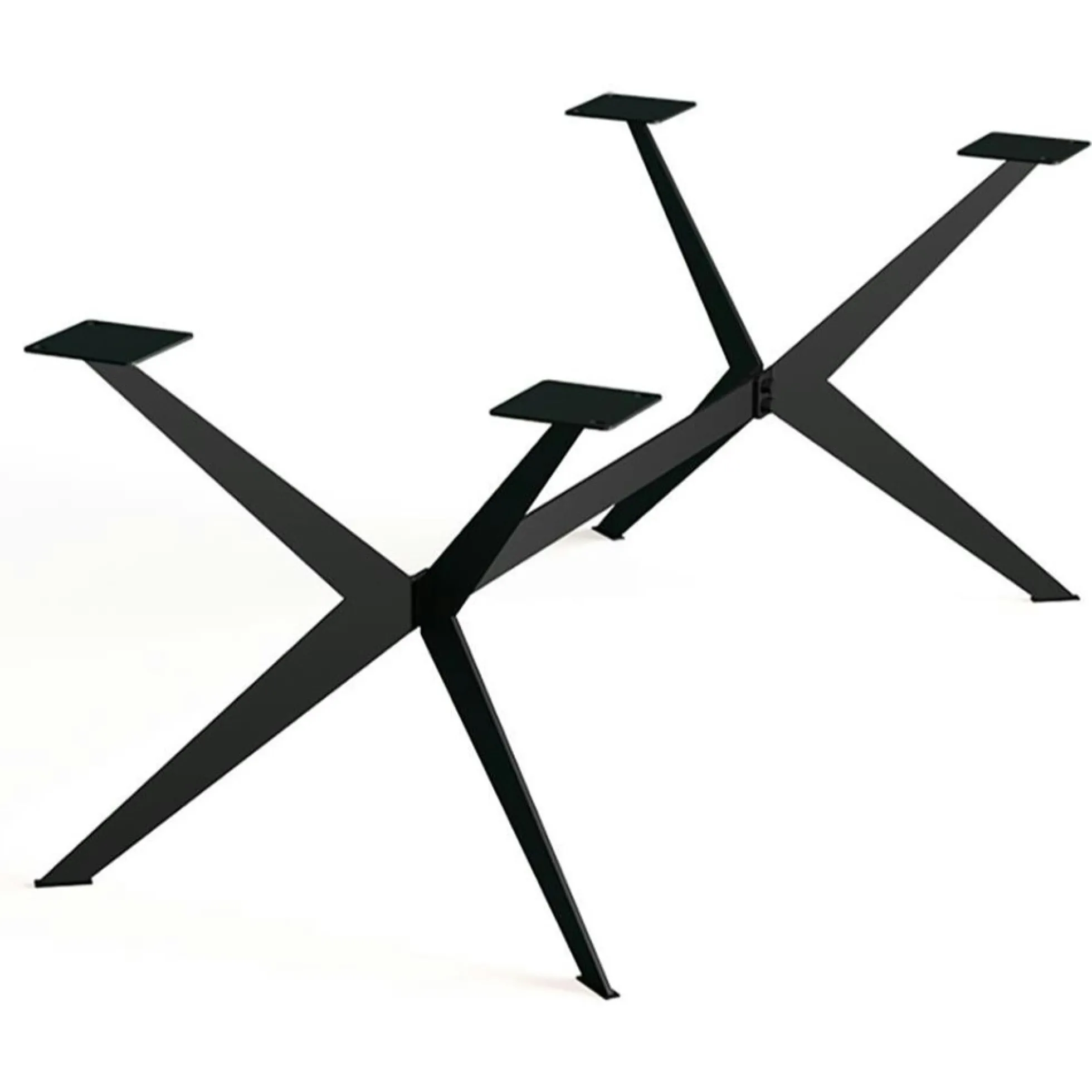 Table extensible chêne grisé bords biseautés pied graphique 200 cm PALERME