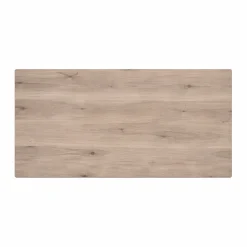 Table extensible chêne grisé bords biseautés pied grège 240 cm PALERME