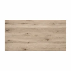 Table extensible chêne grisé bords biseautés pieds en U 200 cm PALERME