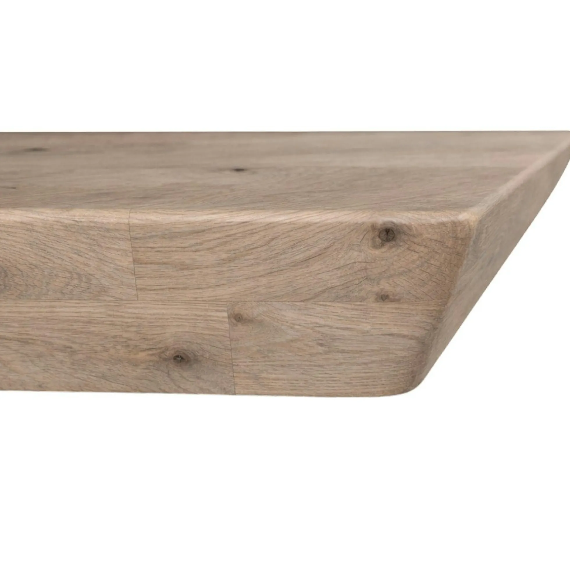 Table extensible chêne grisé bords biseautés pieds en U 200 cm PALERME
