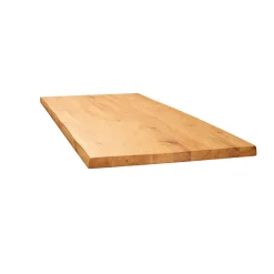 Table extensible chêne huilé bords naturels pied noir 180 cm PALERME