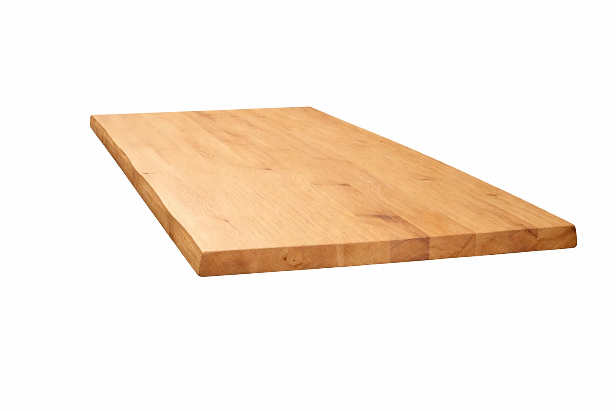 Table extensible chêne huilé bords naturels pieds en U 180 cm PALERME