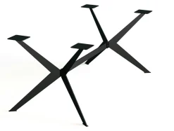 Table extensible chêne huilé bords naturels pied graphique 200 cm PALERME
