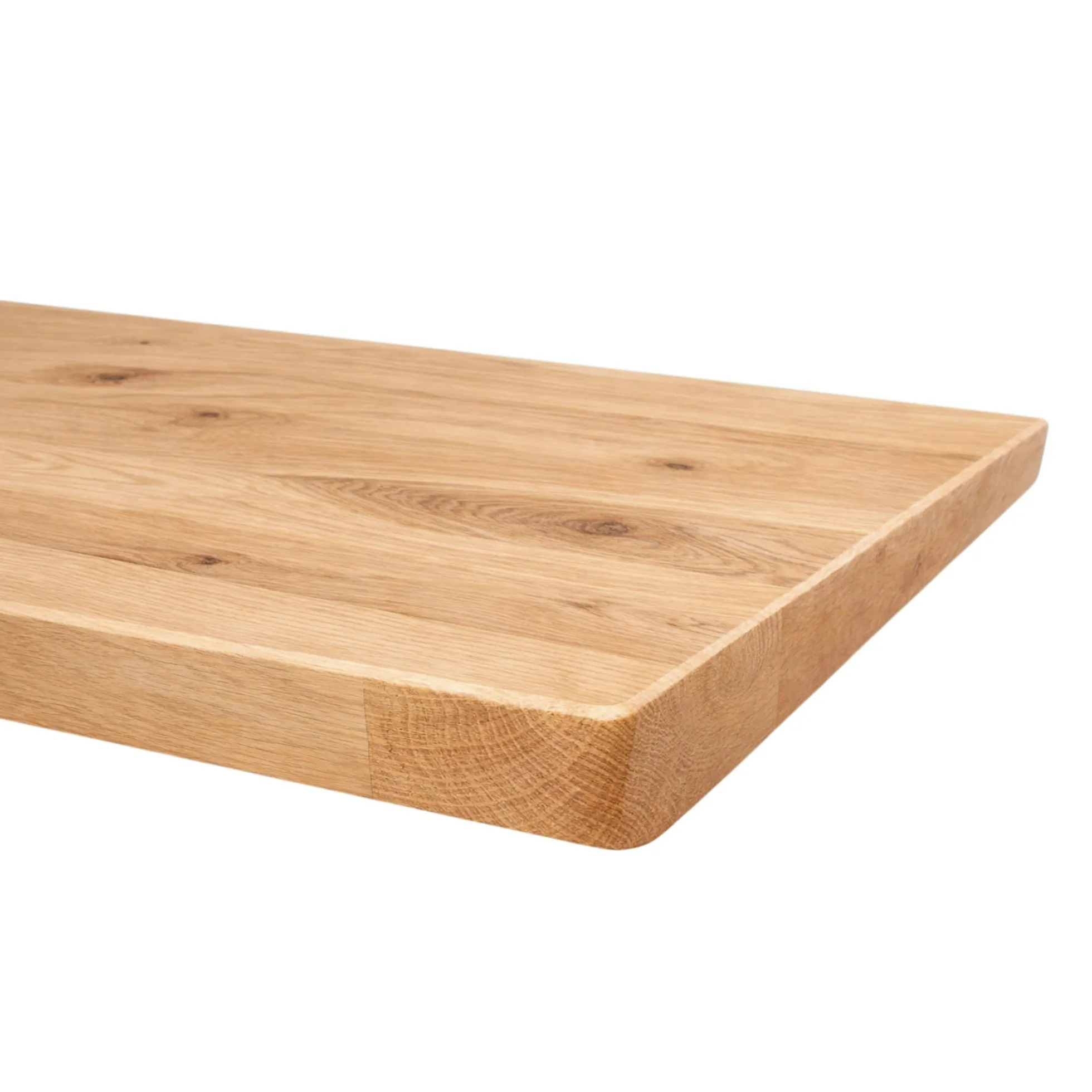 Table extensible chêne huilé bords biseautés pieds en U 240 cm PALERME