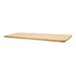 Table extensible chêne huilé bords biseautés pieds verre 180 cm PALERME
