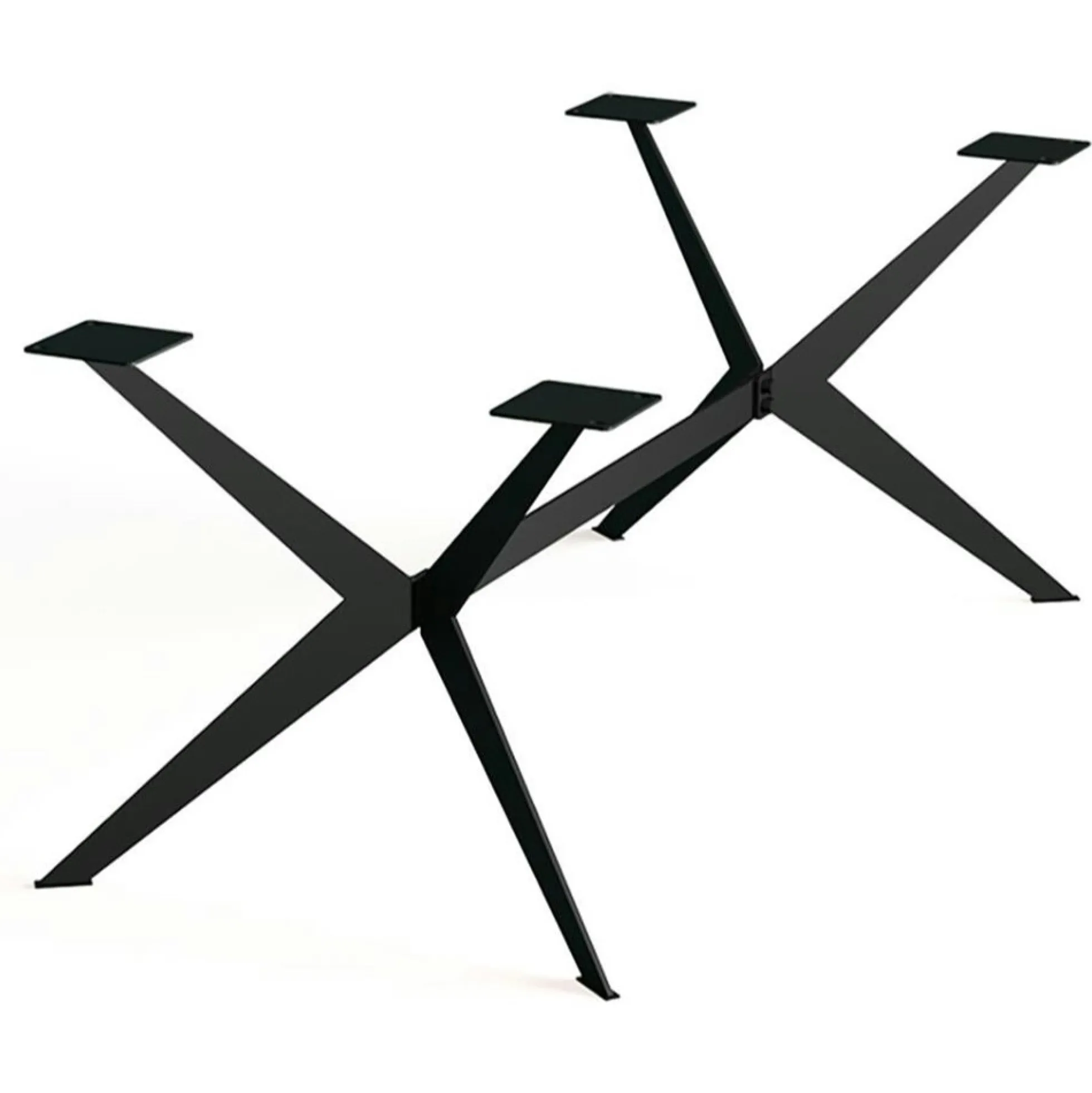 Table extensible chêne huilé bords biseautés pied graphique 240 cm PALERME