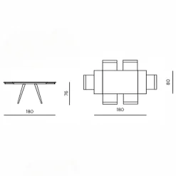 Table extensible céramique blanche marbrée 120-180 cm LORA