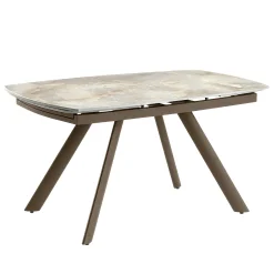 Table extensible céramique effet onyx 140-210 cm LORA