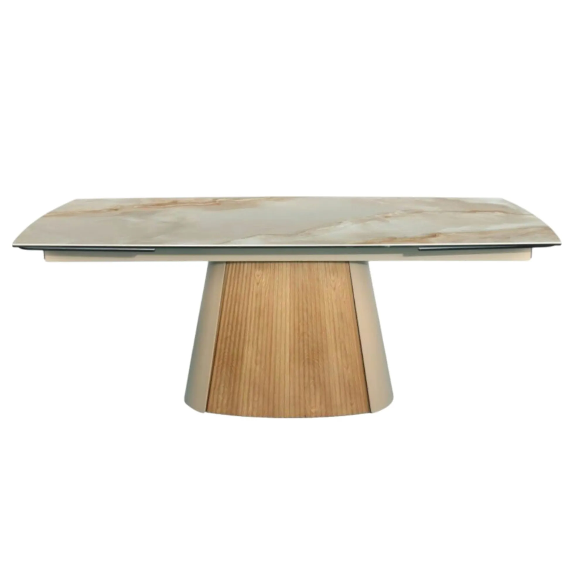 Table extensible céramique effet marbre beige 200-300 cm LOMBARDIE