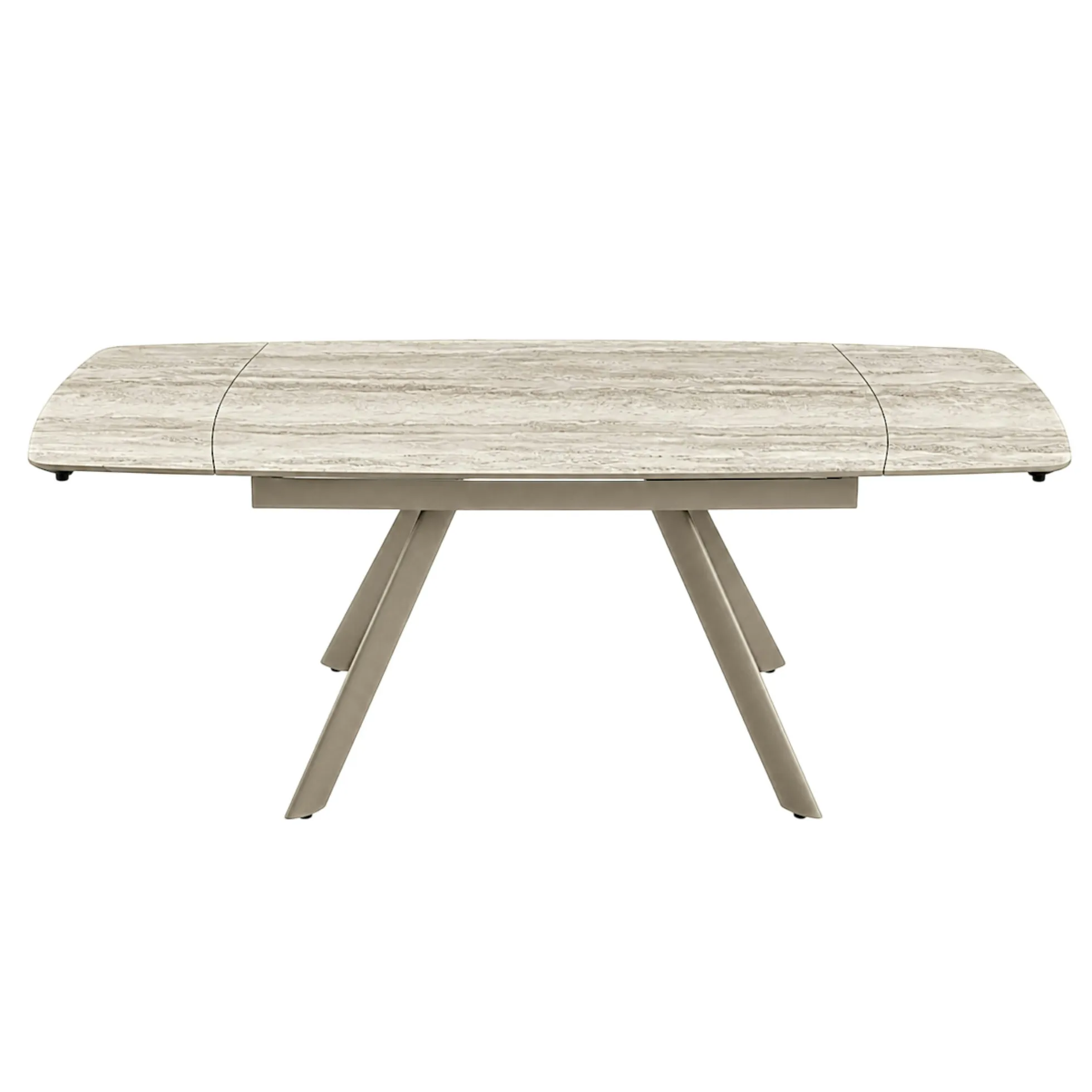 Table extensible céramique effet travertin 140-210 cm LORA
