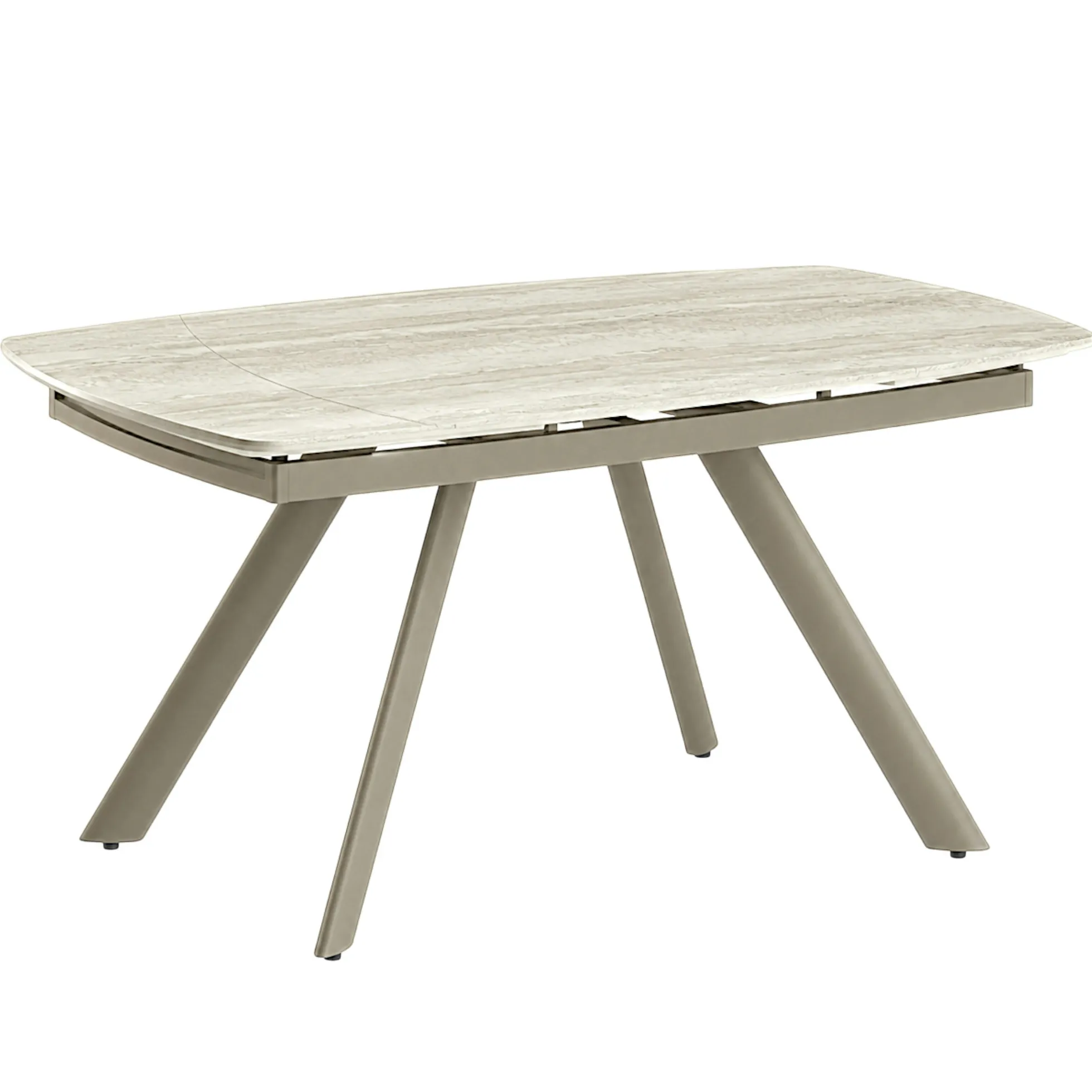 Table extensible céramique effet travertin 140-210 cm LORA