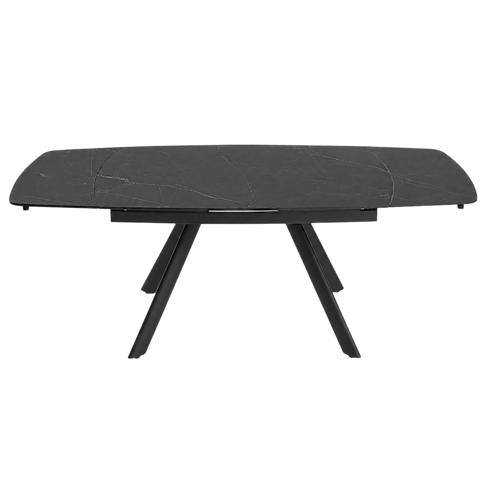 Table extensible céramique effet marbre noir 140-210 cm LORA