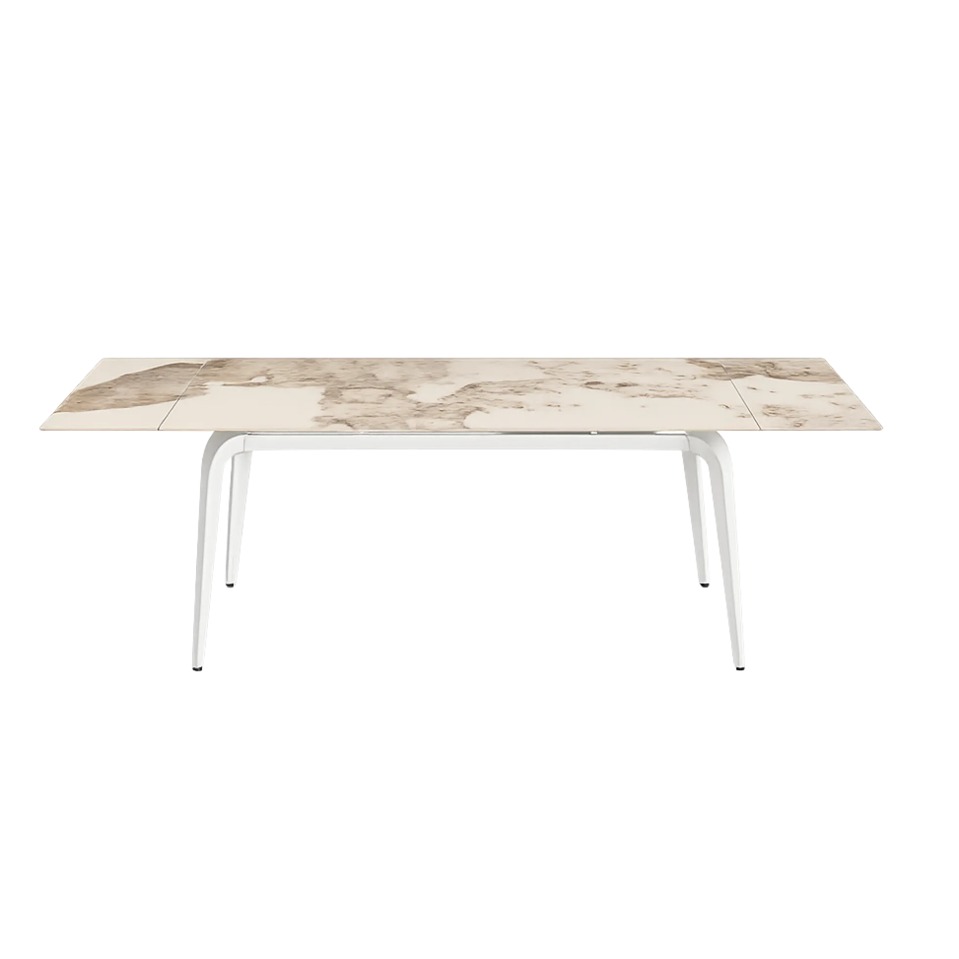 Table extensible céramique effet marbre contrasté 140-220 cm LORA