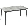 Table extensible céramique grise marbrée 160-240 cm LORA