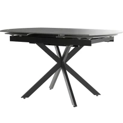 Table extensible céramique grise pied mikado 140-200 cm OTTAWA