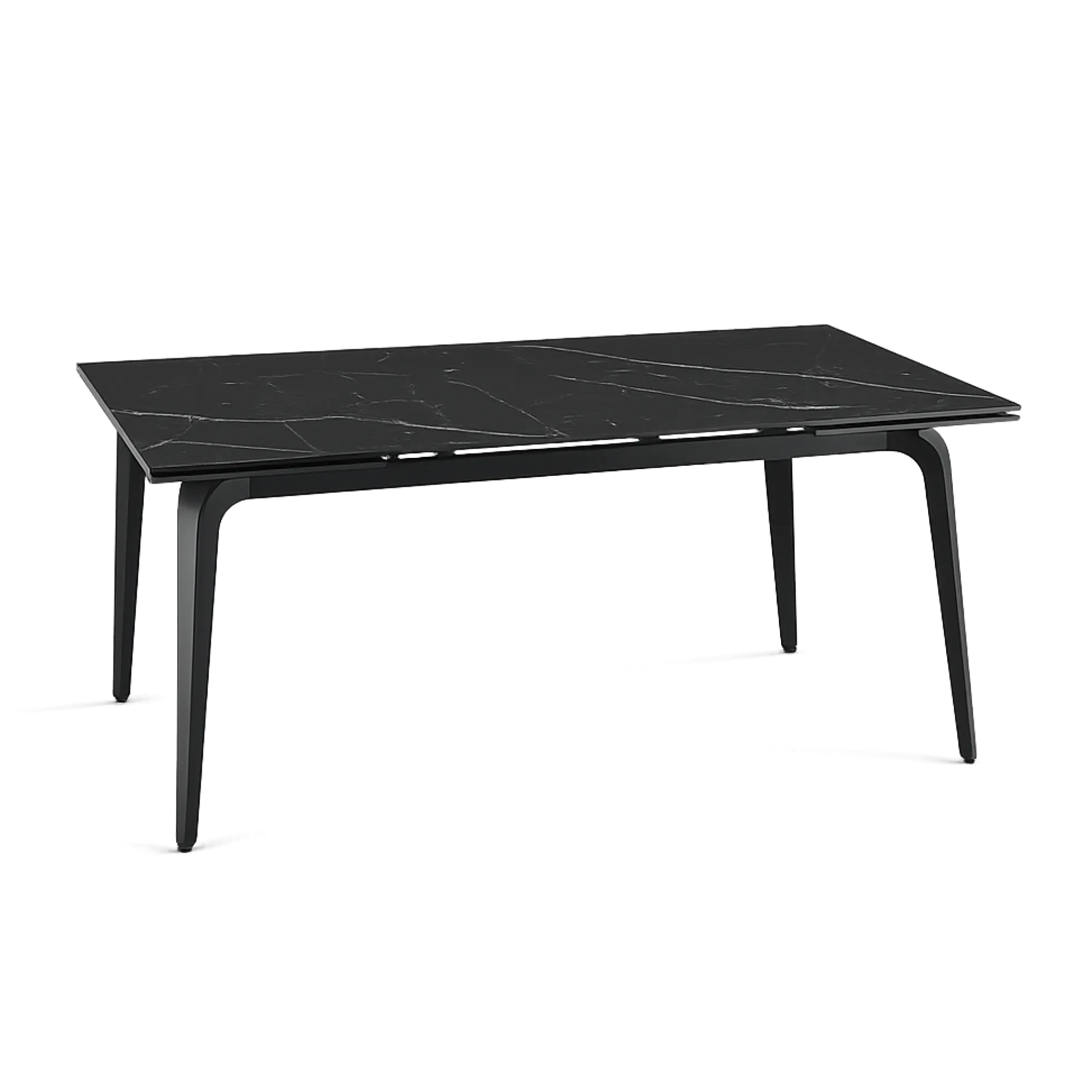 Table extensible céramique noire marbrée 160-240 cm LORA