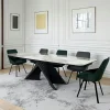 Table extensible céramique - pied origami 180-280 cm LOMBARDIE
