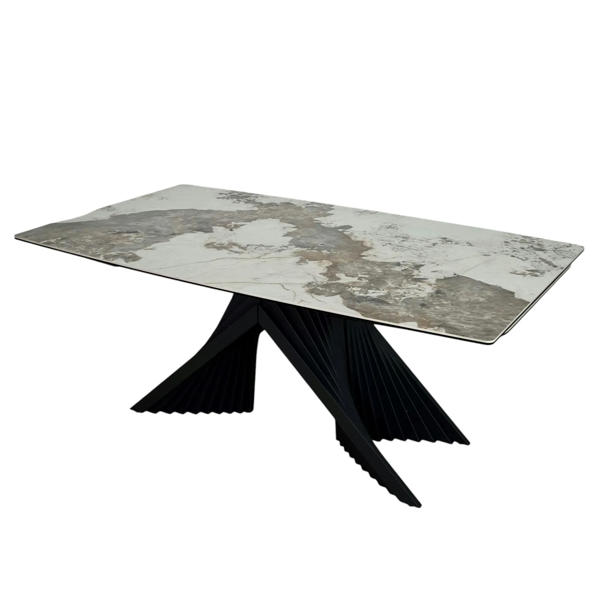 Table extensible céramique - pied origami 180-280 cm LOMBARDIE