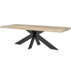 Table extensible en chêne blanc avec bords naturels 300 cm PALERME