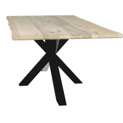 Table extensible en chêne blanc bords naturels 200 cm ETNA