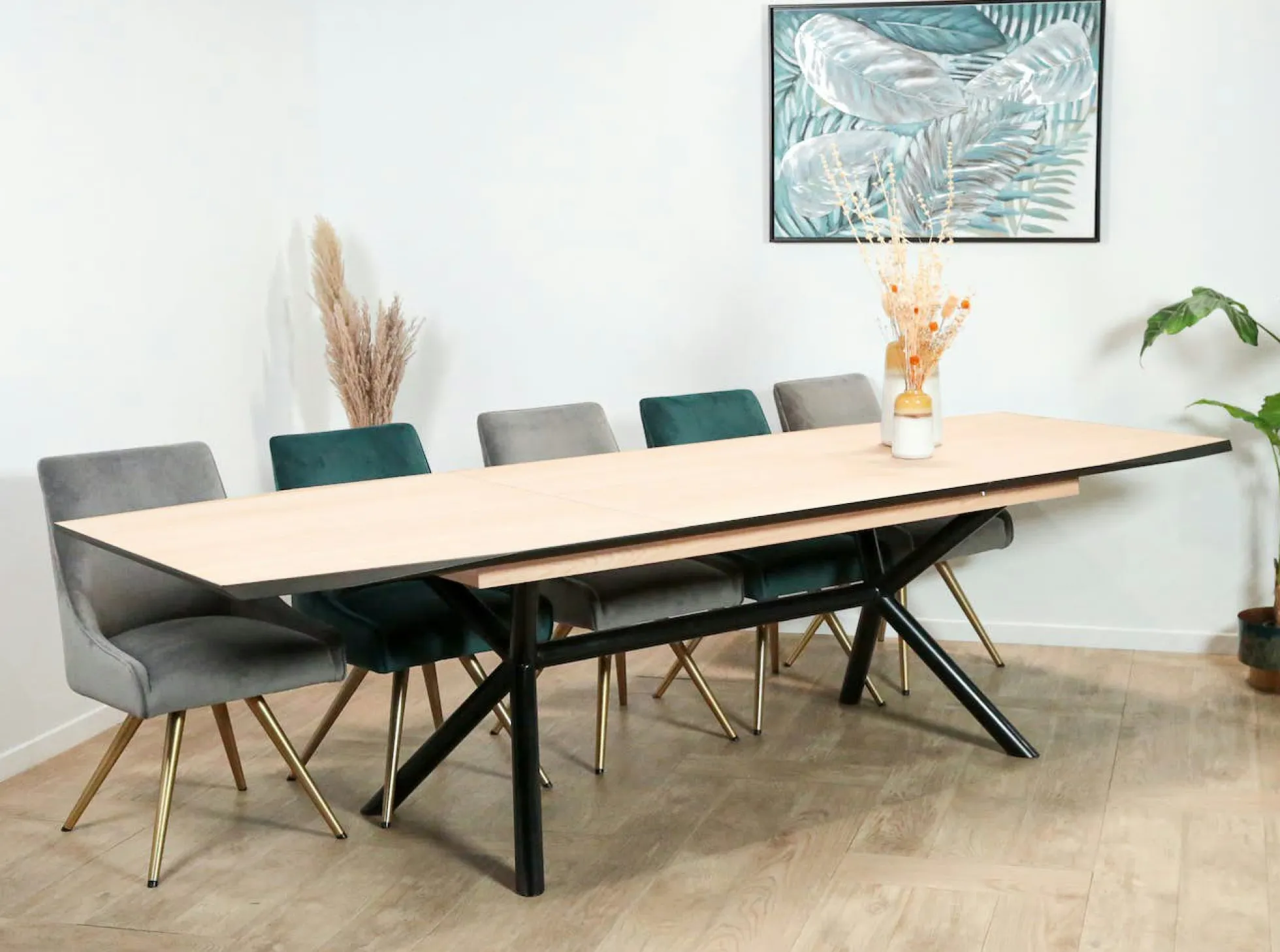 Table extensible en chêne blanc 200-290 cm ZONZA