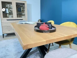 Table extensible en chêne huilé bords naturels 200 cm ETNA