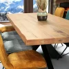 Table extensible en chêne huilé avec bords naturels 240 cm PALERME