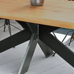 Table extensible en chêne huilé avec bords naturels 240 cm PALERME