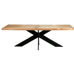 Table extensible en chêne huilé avec bords naturels 240 cm PALERME