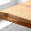 Table extensible en chêne huilé avec bords naturels 200 cm PALERME