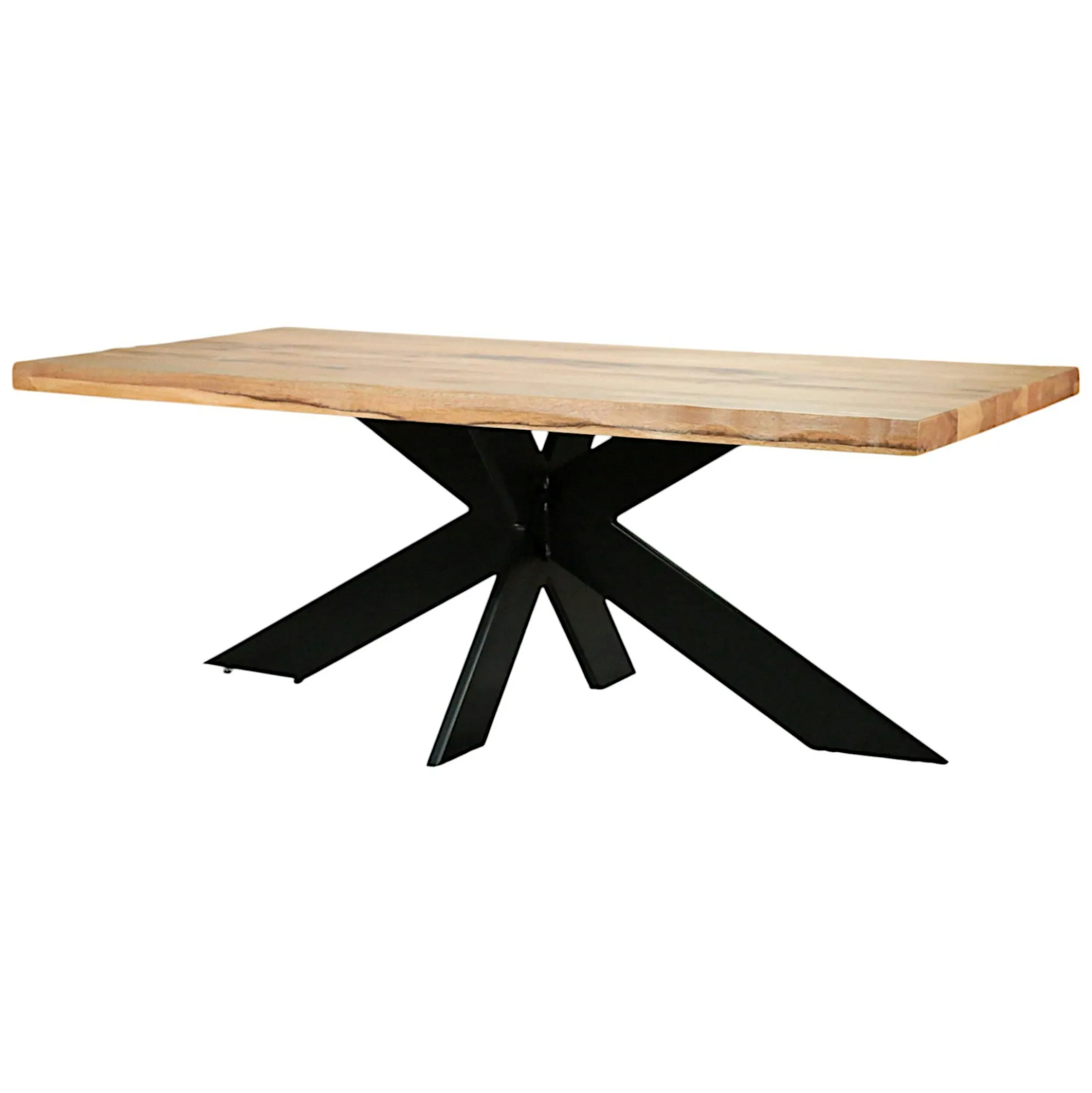 Table extensible en chêne huilé avec bords naturels 200 cm PALERME