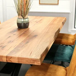 Table extensible en chêne huilé avec bords naturels 200 cm PALERME