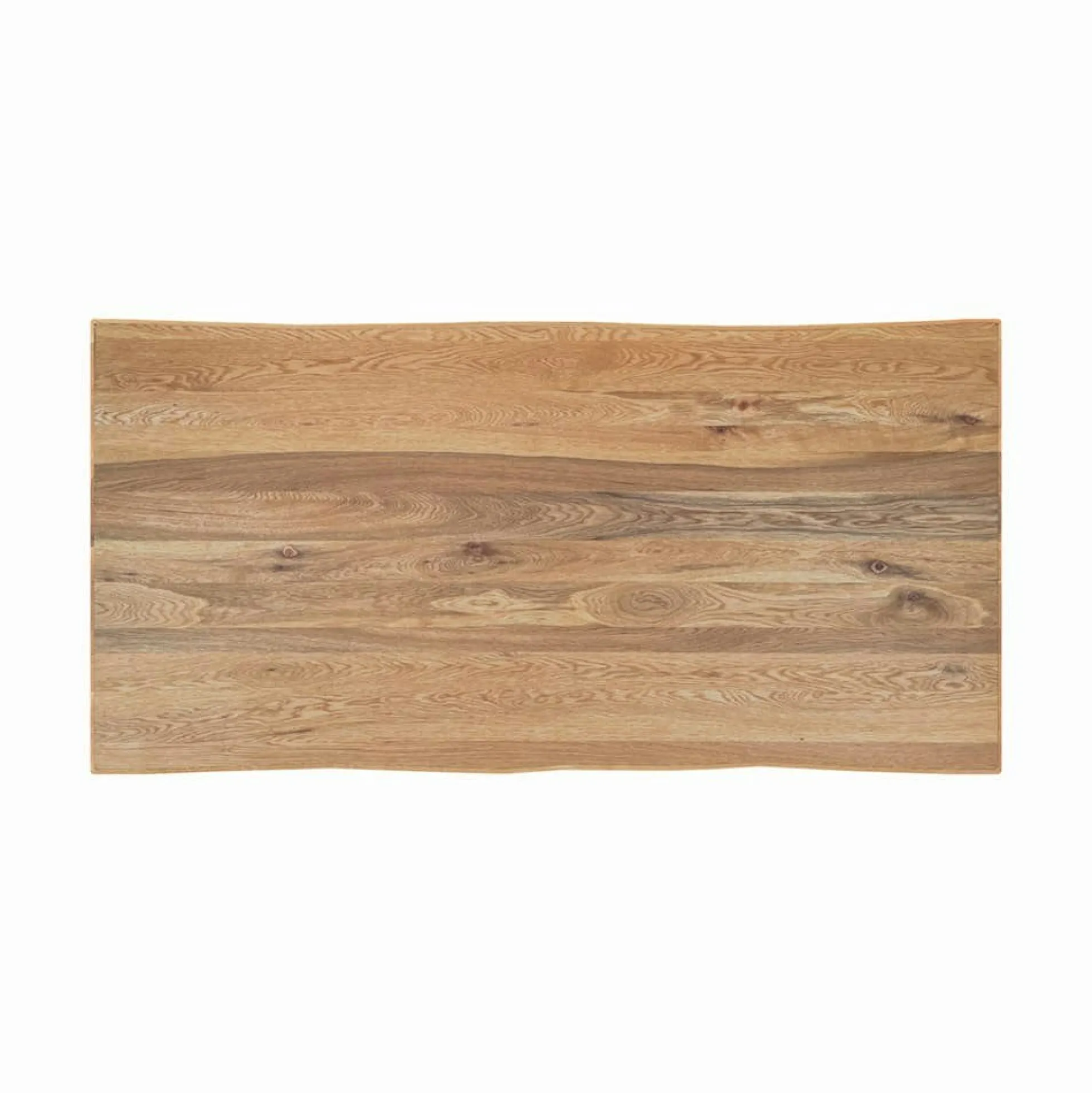 Table extensible en chêne huilé bords naturels 180 x 90 cm ETNA