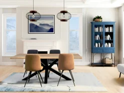 Table extensible en chêne huilé bords naturels 180 x 90 cm ETNA