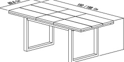 Table extensible en Chêne 150-198 RIMINI