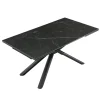 Table extensible en céramique marbrée noire 160-240 cm ORIS