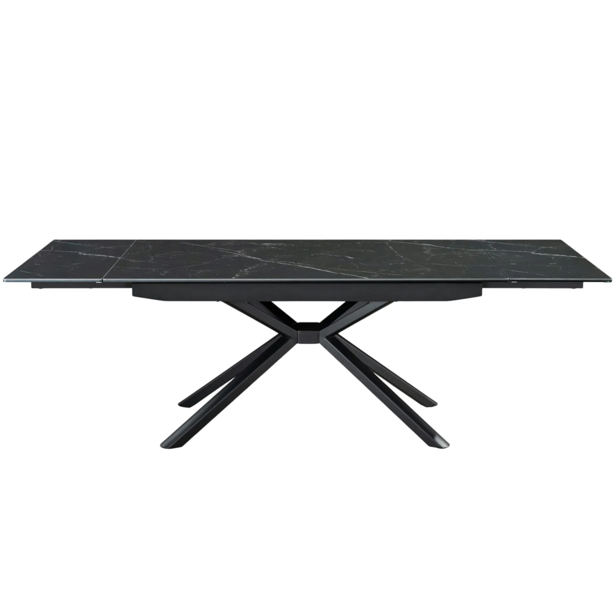 Table extensible en céramique marbrée noire 160-240 cm ORIS