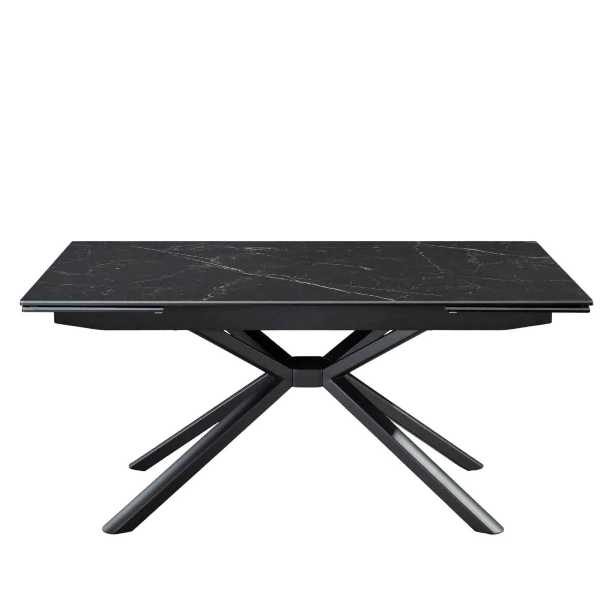 Table extensible en céramique marbrée noire 160-240 cm ORIS