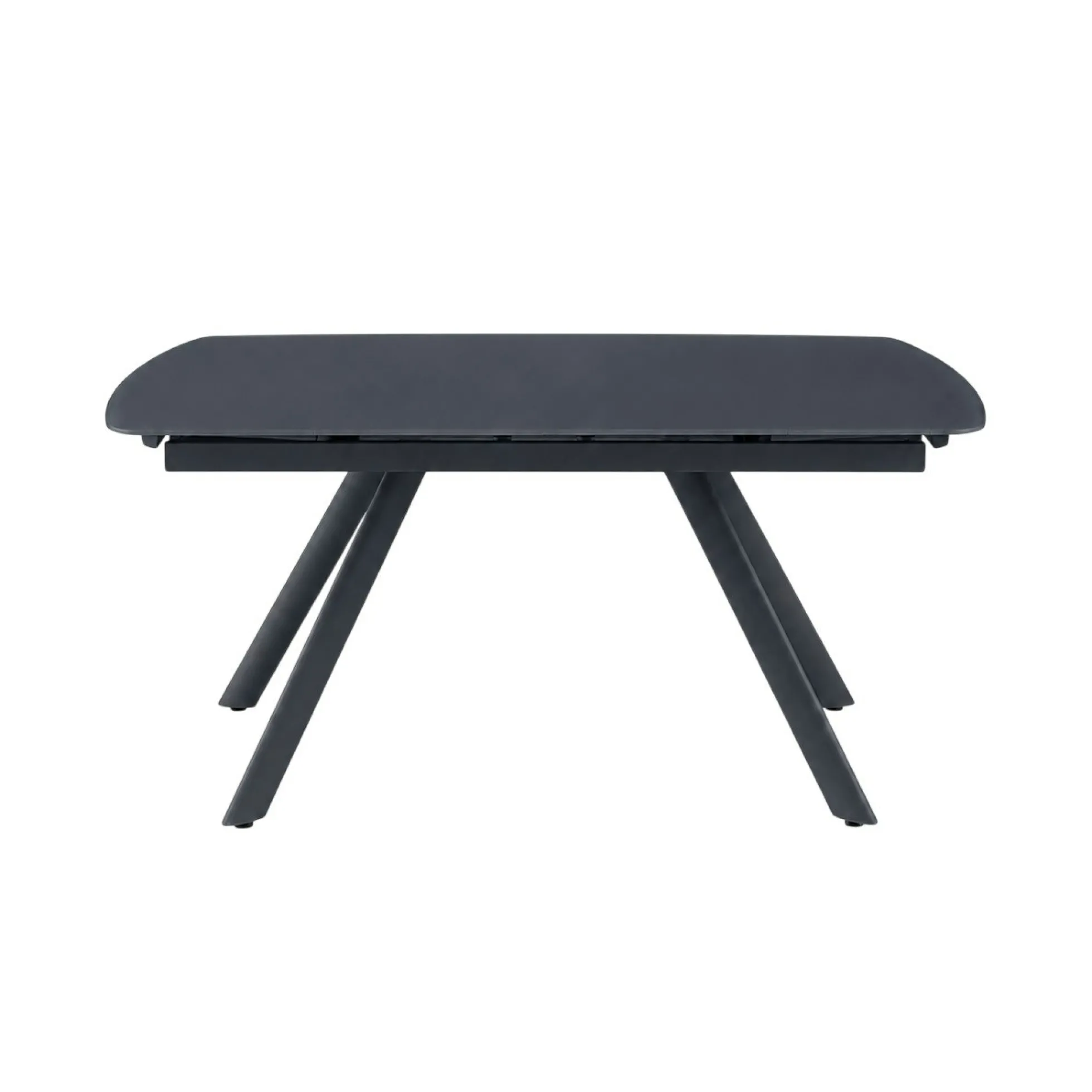 Table extensible en verre gris sombre 140-210 cm ALBA