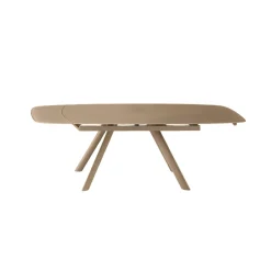 Table extensible en verre marron clair 140-210 cm ALBA