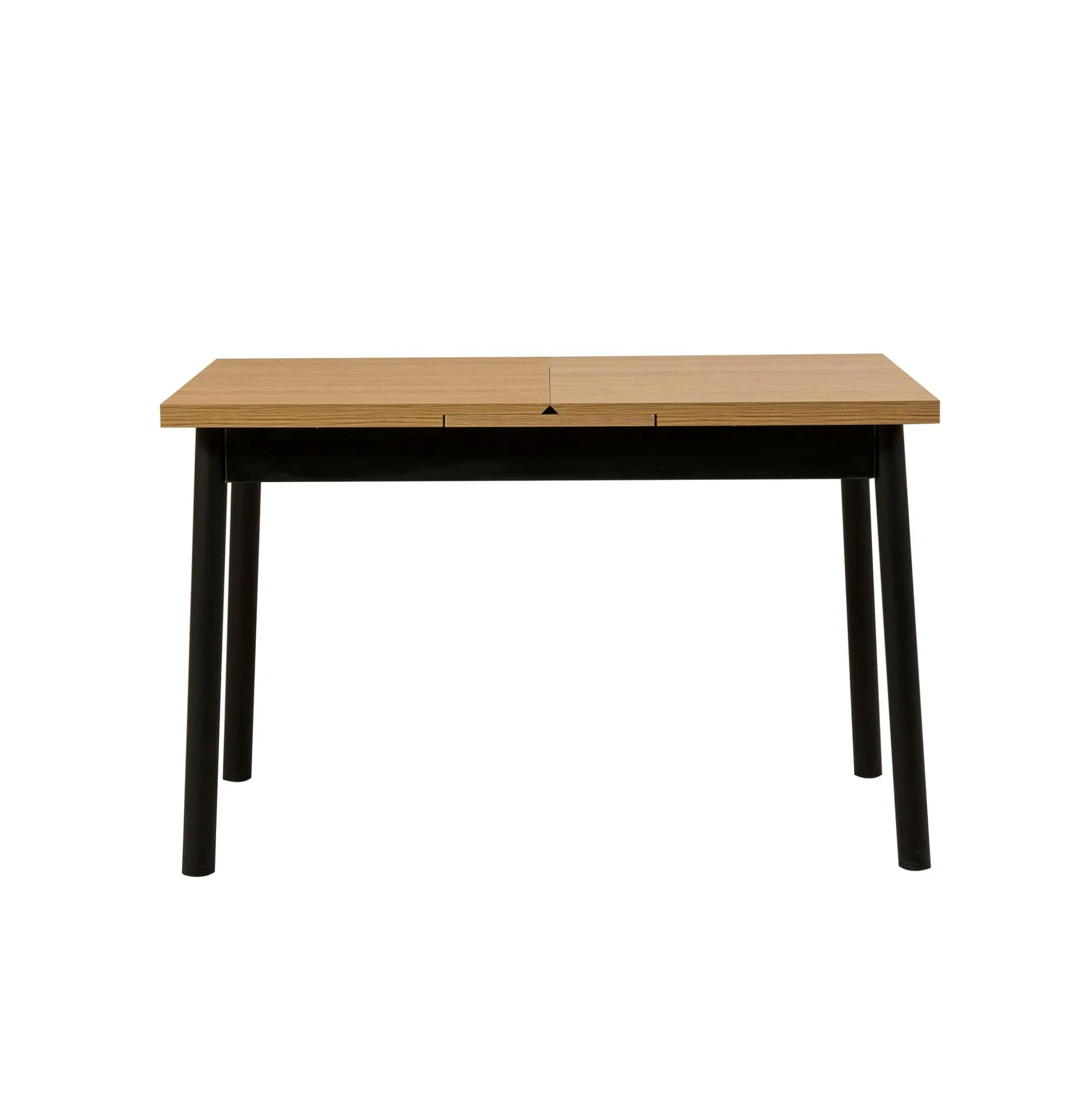 Table extensible noire plateau effet bois 120-153 cm ARDEN