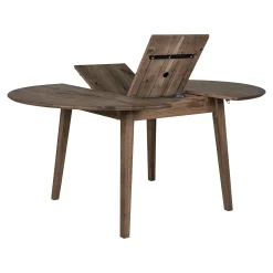 Table extensible ronde en bois brun 118-158 cm SAVONE