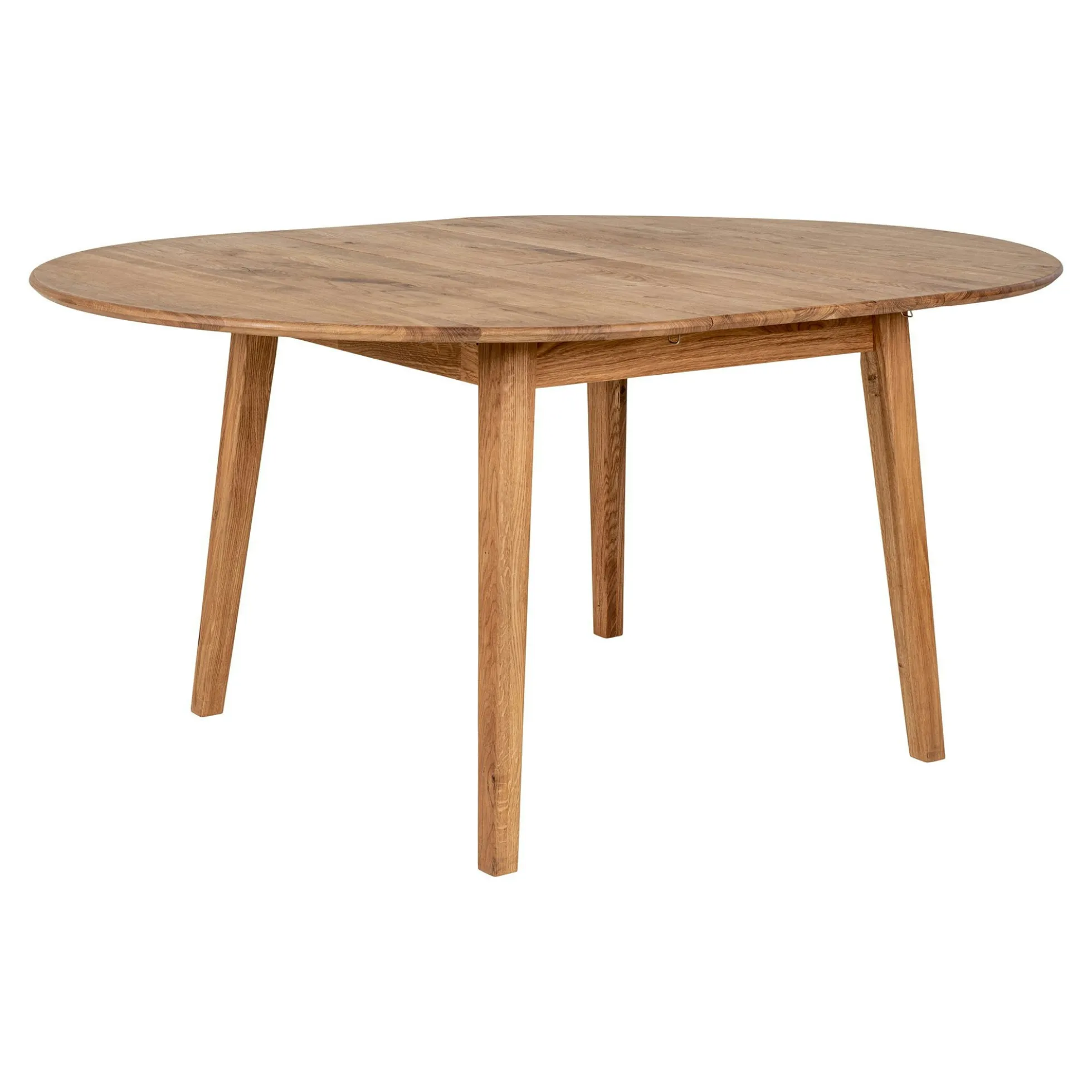 Table extensible ronde en bois clair 118-158 cm SAVONE
