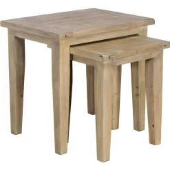 Table gigogne bois recyclé clair SALERNE