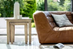 Table gigogne bois recyclé clair SALERNE