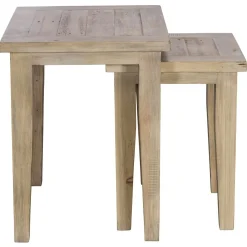 Table gigogne bois recyclé clair SALERNE