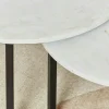 Table gigogne en marbre blanc (lot de 2) DUOMO